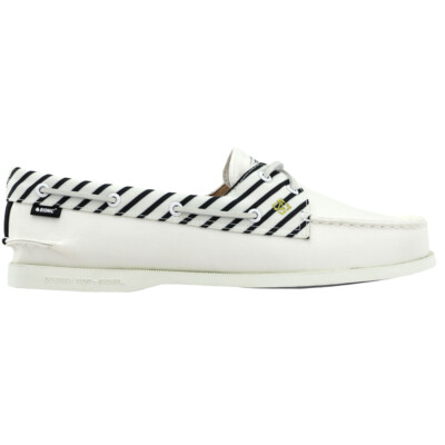 Sperry Authentic Original 2Eye Бионическая полосатая лодочка на белой плоской подошве Casua