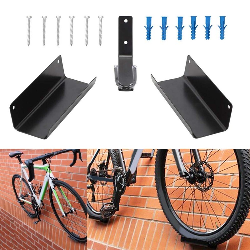 Bike Rack Pedal Hook Wall Mount Hanger Wheel Holder Display Storage