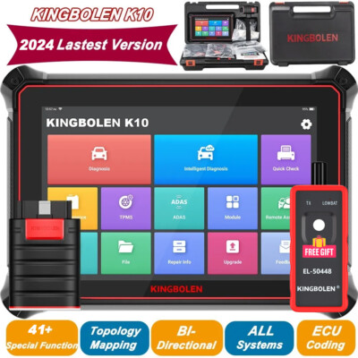 KINGBOLEN K10 10'' OBD2 Scanner All System Bidirection Diagnostic Tool ECU Coding