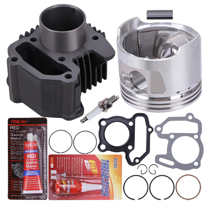 Cylinder Piston Gasket Top End Rebuild Kit for Yamaha Raptor 80 YFM80W YFM80R