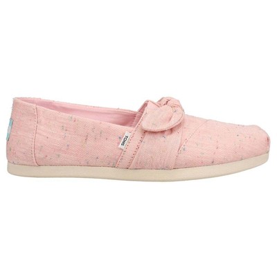 TOMS 10017714T Женские льняные шлепанцы из альпаргаты Повседневная обувь на плоской подошве - розовый