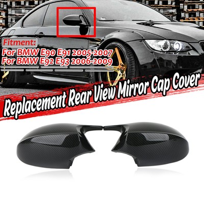 Carbon Fiber For BMW E90 E91 E92 E93 PRE-LCI M3 Style Side Mirror Wing Cover Cap