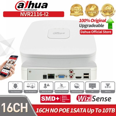 Dahua  16CH NVR 4K Smart WizSense Network Video Recorder H.265 NoPOE NVR2116-I2