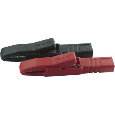 SKS Hirschmann AK 2 S Set Krokodilklemmen-Set Steckanschluss 4 mm CAT I Schwarz,