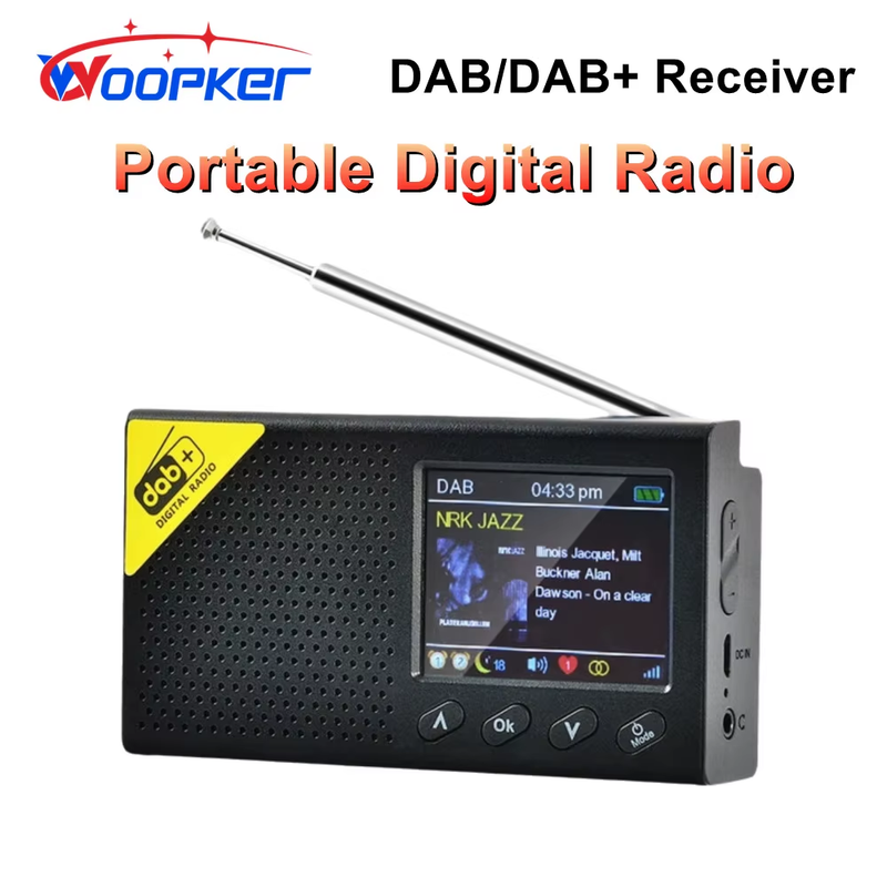 Portable Digital Radio DAB FM Audio Player Receiver Bluetooth-compatible 5.0 Bro