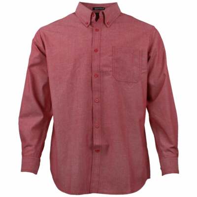 

Рубашка Rivers End Yarn Dye Chambray с длинным рукавом на пуговицах мужская красная повседневная 526-RD, Красный, River's End Yarn Dye Chambray Long Sleeve Button Up Shirt