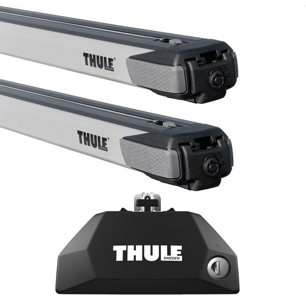 Thule 7106 Evo Flush Rail Foot Pack + Thule 892 Slide Bar Roof Bars | eBay