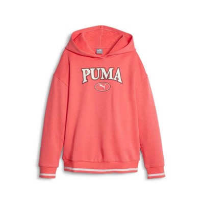

Пуловер с капюшоном Puma Squad для девочек, повседневная верхняя одежда, размер , 67644447, Розовый