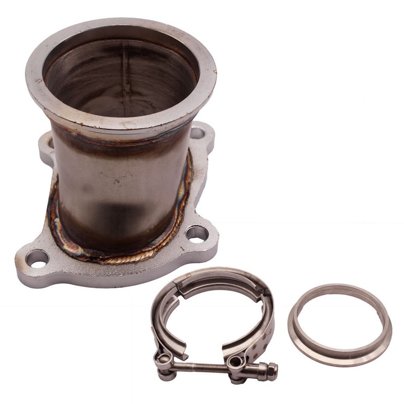 CT26 Downpipe Turbocharger Flange Stainless Steel 4 bolt to 2.5" V band