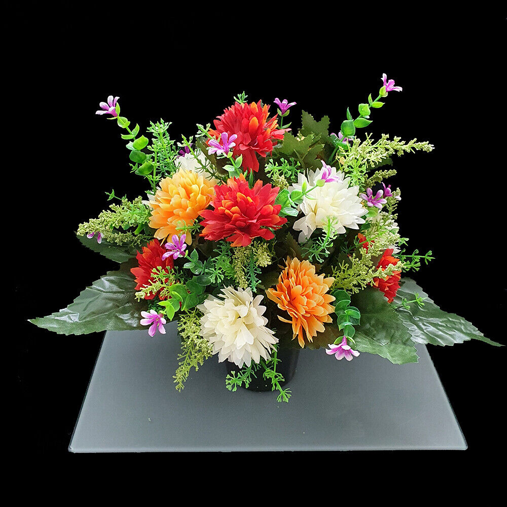 Buy Grave Artificial/silk Flower Grave Pot Arrangement In Memorial Crem Pot Funeral