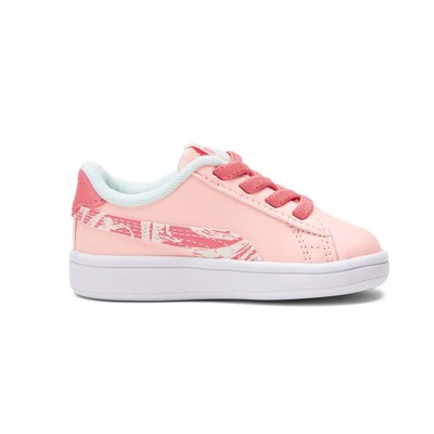

Puma Smash V2 Flamingo Ac Toddler Girls Розовые кроссовки Повседневная обувь 385455-02, Розовый, Puma Smash V2 Flamingo Ac Toddler