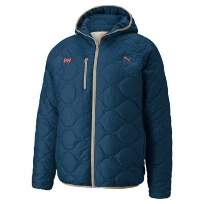 

Puma Reversible Padded Full Zip Jacket X Helly Hansen Mens Blue Casual Athletic, Синий, Puma Reversible Padded Full Zip Jacket X Helly Hansen