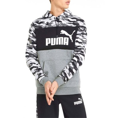 

Пуловер с капюшоном Puma Essentials Camo, мужская черная повседневная верхняя одежда 67042701, Черный