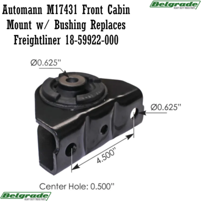 Automann M17431 Front Cabin Mount w/ Bushing Replaces Freightliner 