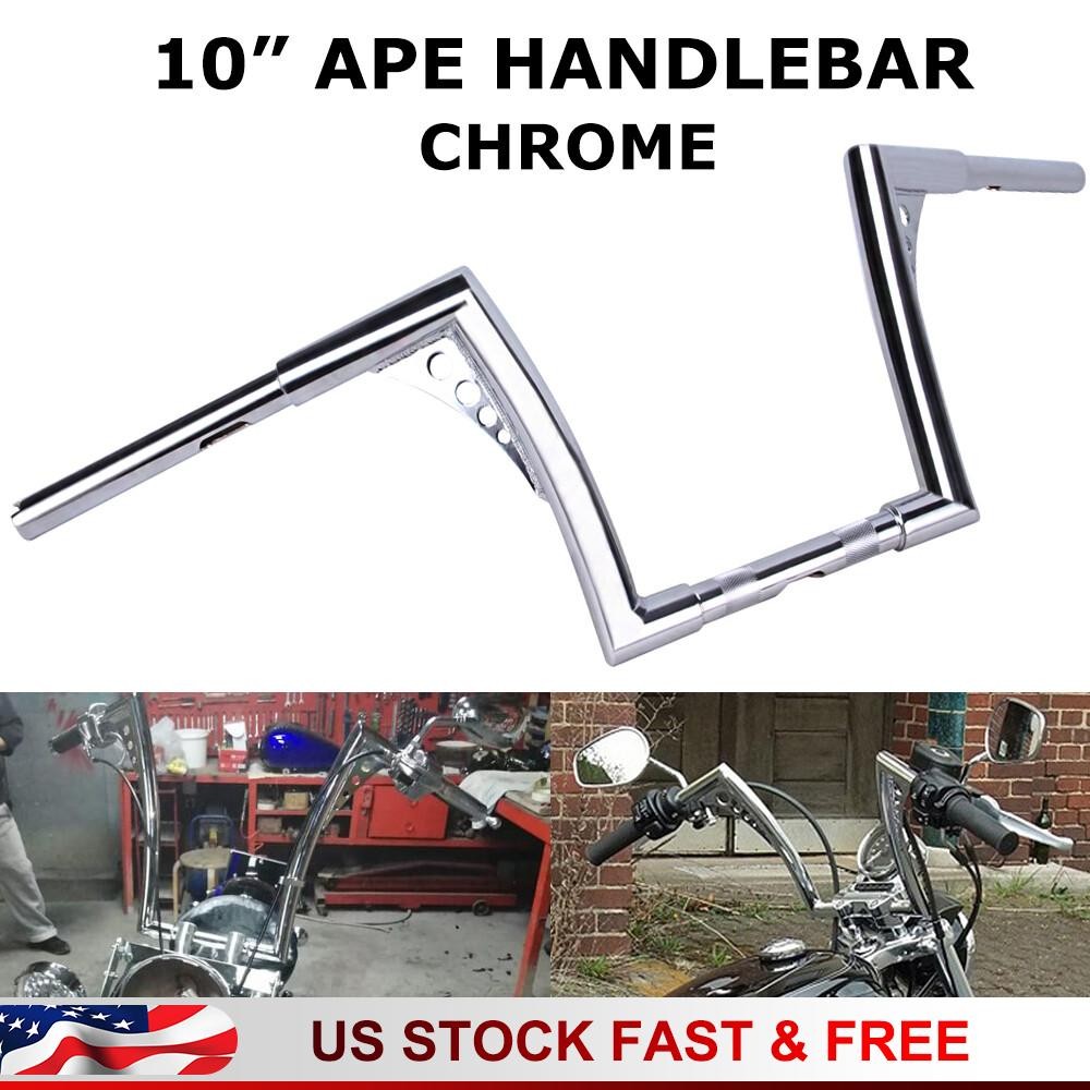 Rise 10" APE Monkey Hanger Handlebar For Harley Touring Softail Road King Glide