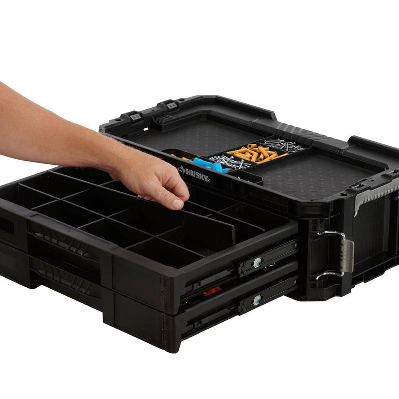 Connect 2-Drawer 13-Compartment Small Parts Organizer