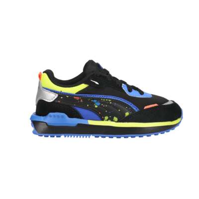 

Черные кроссовки для мальчиков Puma City Rider Laser Tag на шнуровке, повседневная обувь 385129, Черный, Puma City Rider Laser Tag Lace Up Youth