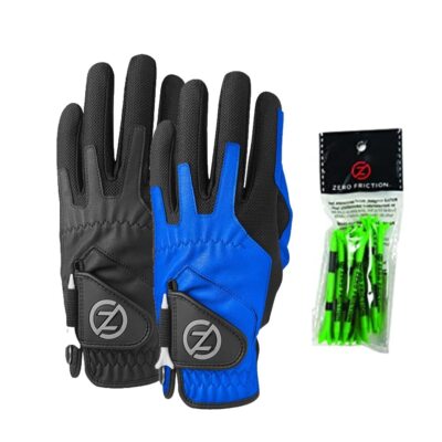 Zero Friction Male Men's Compression-Fit Synthetic Golf Glove 2 Pack Universa...