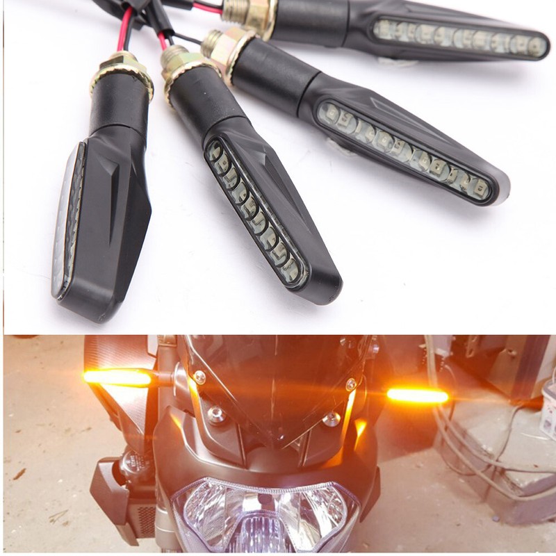 4X Motorcycle Bike LED Turn Signal Indicator Light Blinker Lamp Amber