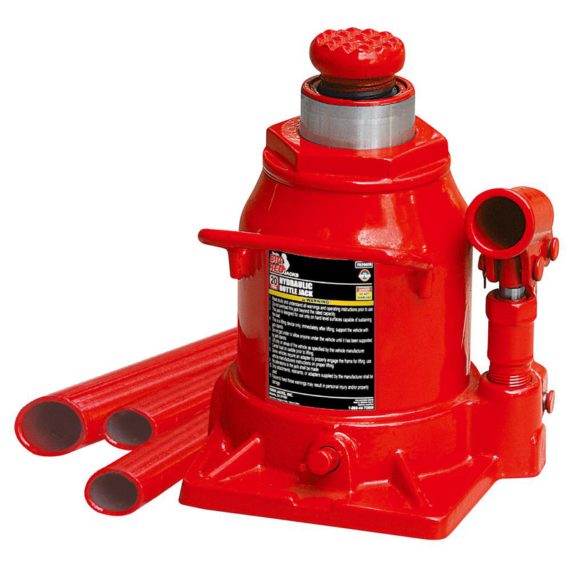 Big Red 20ton Lowprofile Bottle Jack Heavy Duty Steel Raise 40,000