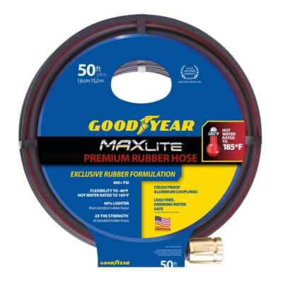 MAXLite 5/8 in. x 50 ft. Premium Duty Rubber+ Water Hose