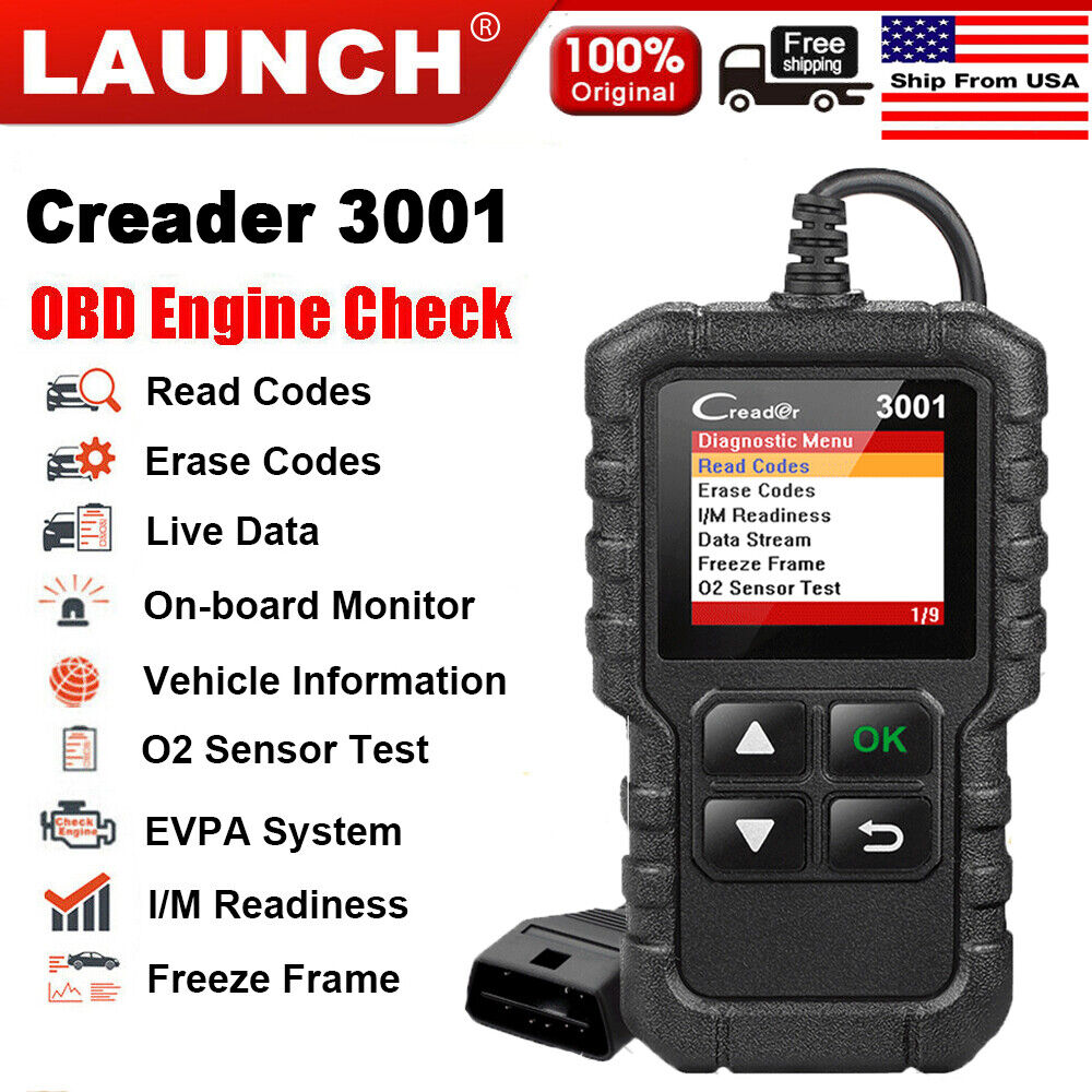 LAUNCH CR3001 OBD2 Scanner Code Reader Check Engine Light Auto Diagnostic Tool