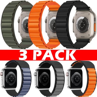 3 PACK Alpine Loop Sport Band for Apple Watch 9 8 7 6 5 SE Ultra 2 38/44/49mm
