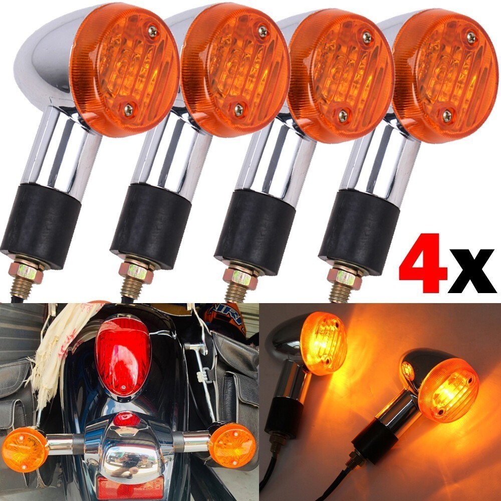 4X Front Rear Turn Signal For Kawasaki Vulcan VN 750 800 900 1500 1600 1700 2000