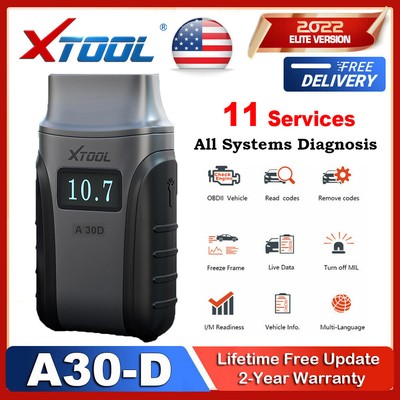 XTOOL A30D BT Auto VIN OBD2 Scanner Bidirectional Diagnostic Tool ABS Wireless