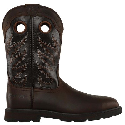 

Ariat Groundwork Wst TooledInlay Soft Toe Work Mens Brown Work Safety Shoes 100, Коричневый, Ariat Groundwork Wst TooledInlay Soft Toe Work