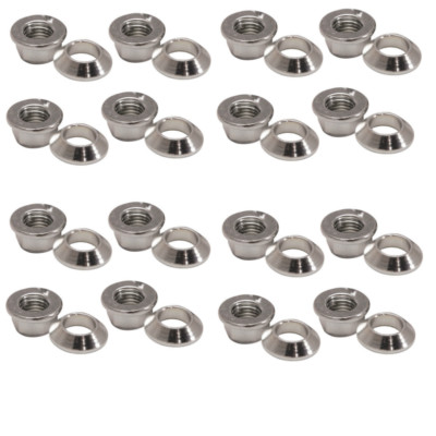 16 PK Universal Chrome Flange/Tapered Locking Lug Nut 10mm x 1.25mm Thread Pitch
