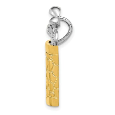 Pre-owned Skyjewelers Real 14kt Two-tone Golf Bag With Clubs Pendant