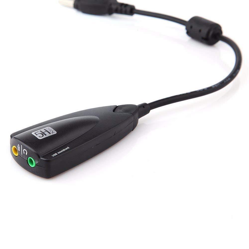 7.1 5hv2  12 Channel Sound Adapter Equalizer USB 2.0 Black  - Plug and Play