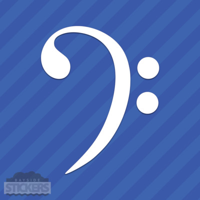 Bass Clef Music Note Vinyl Decal Sticker
