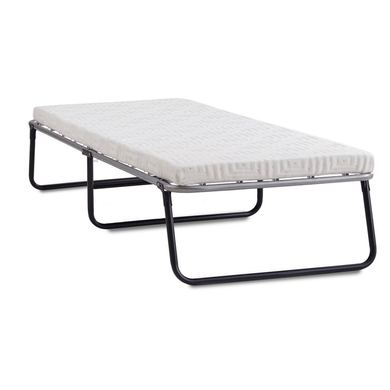 Folding Foldaway Extra Guest Bed Cot with Gellux Memory Foam Gel Mattress, Multi