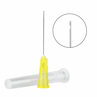 100Pcs Dental Irrigation Needle Tip Irrigator Syringe Single Hole Close End 30G