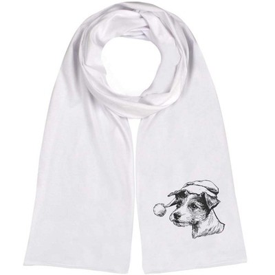 'Jack Russell Terrier Wearing Santa Hat' Lightweight Scarf / Wrap (SC00042560)