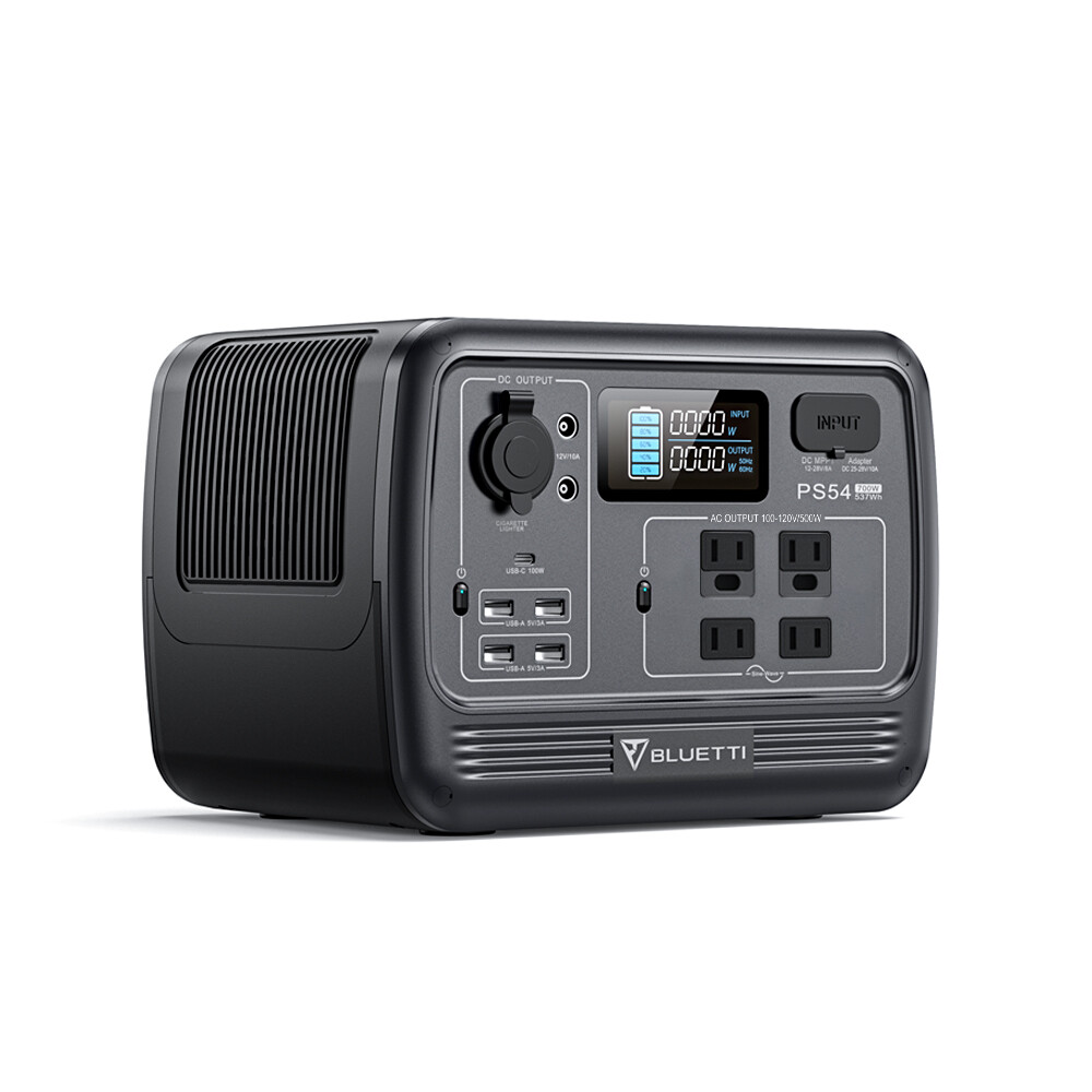 BLUETTI PS54 700W/537Wh Generator Portable Power Station +120W Solar Panel Kit