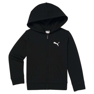 Puma Untamed Fleece Full Zip Hoodie Youth Boy Black Casual Outerwear 85826501