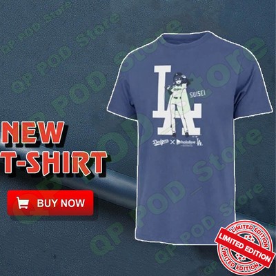 SALE!!_ Dodgers Hololive Baseball Shirt Limited Edition SUISEI T-Shirt S-5XL
