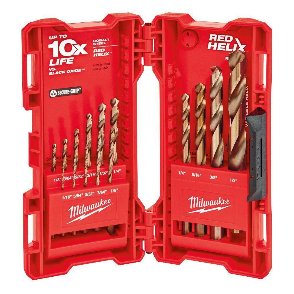 Milwaukee 48-89-2331 Red Helix Cobalt Drill Bit Set Quantity 1 15-Pc