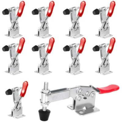 yivom 10 Pezzi Morsetti a Ginocchiera GH-201-B, Toggle Morsetto Morsetti a Leva,