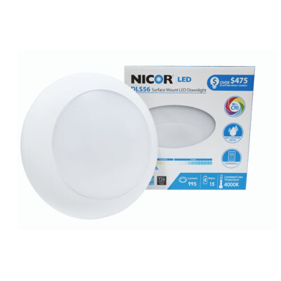 NICOR 900 Lumen White 4000K LED Surface Mount Retrofit for 5'' and 6'' Housings