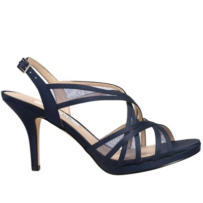 

Nina Bess Вечерние женские синие сандалии с открытым носком BESS-413, Синий, Nina Bess Peep Toe Evening