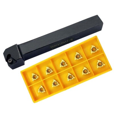 SER1212H11-B 12*100mm Threading Turning Holder +10Pcs 11IR A60 Threaded Inserts