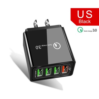 4Port Schnell Schnellladung QC 3.0 USB Hub Ladegerät Netzteil US UK EU Stecker