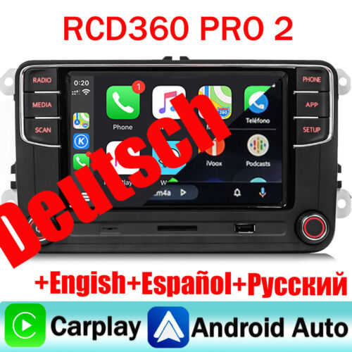 Autoradio RCD360 RCD330 PRO+Gateway,Android Auto,Carplay,BT,USB,VW GOLF CADDY CC