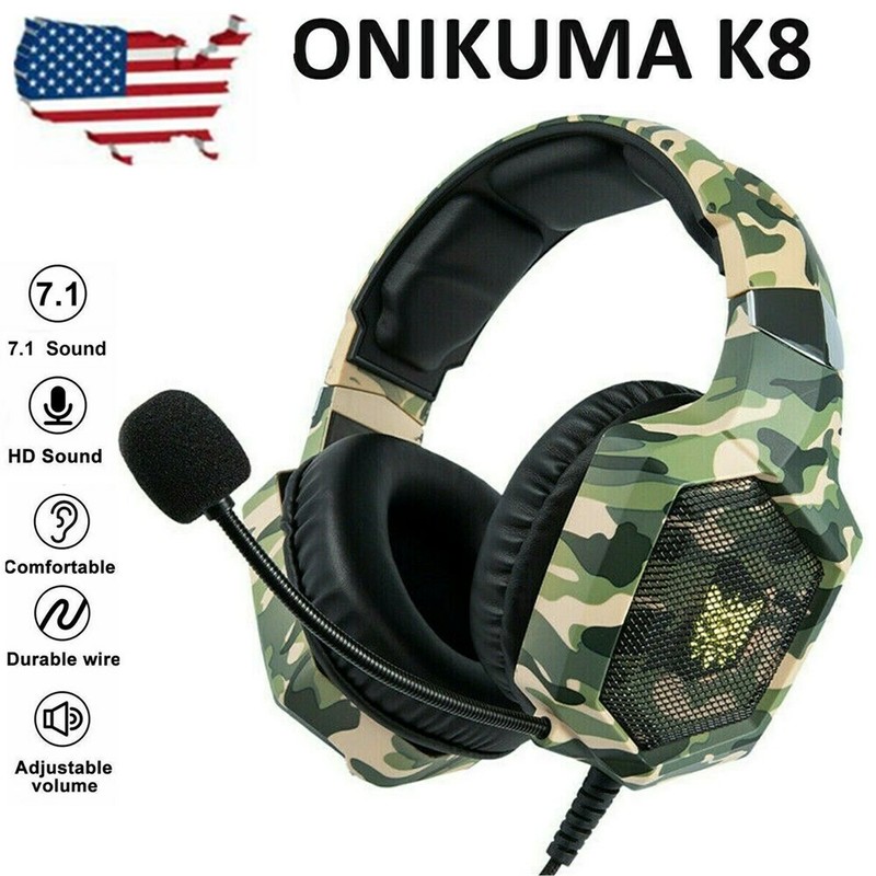 ONIKUMA K8 Gaming Headset Mic LED 