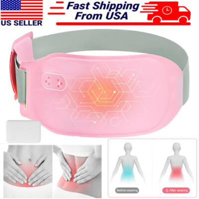 2024 Menstrual Massage Heating Belt For Period Pain Cramps Relief Pad US