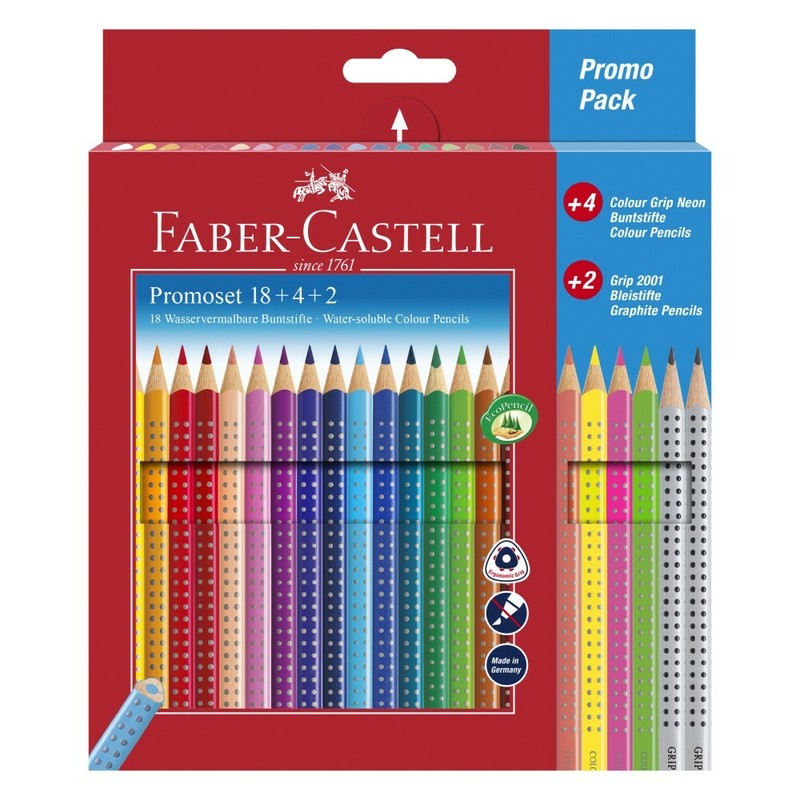 Faber-Castell Colour Grip Buntstifte 18+4+2 Promo-Set